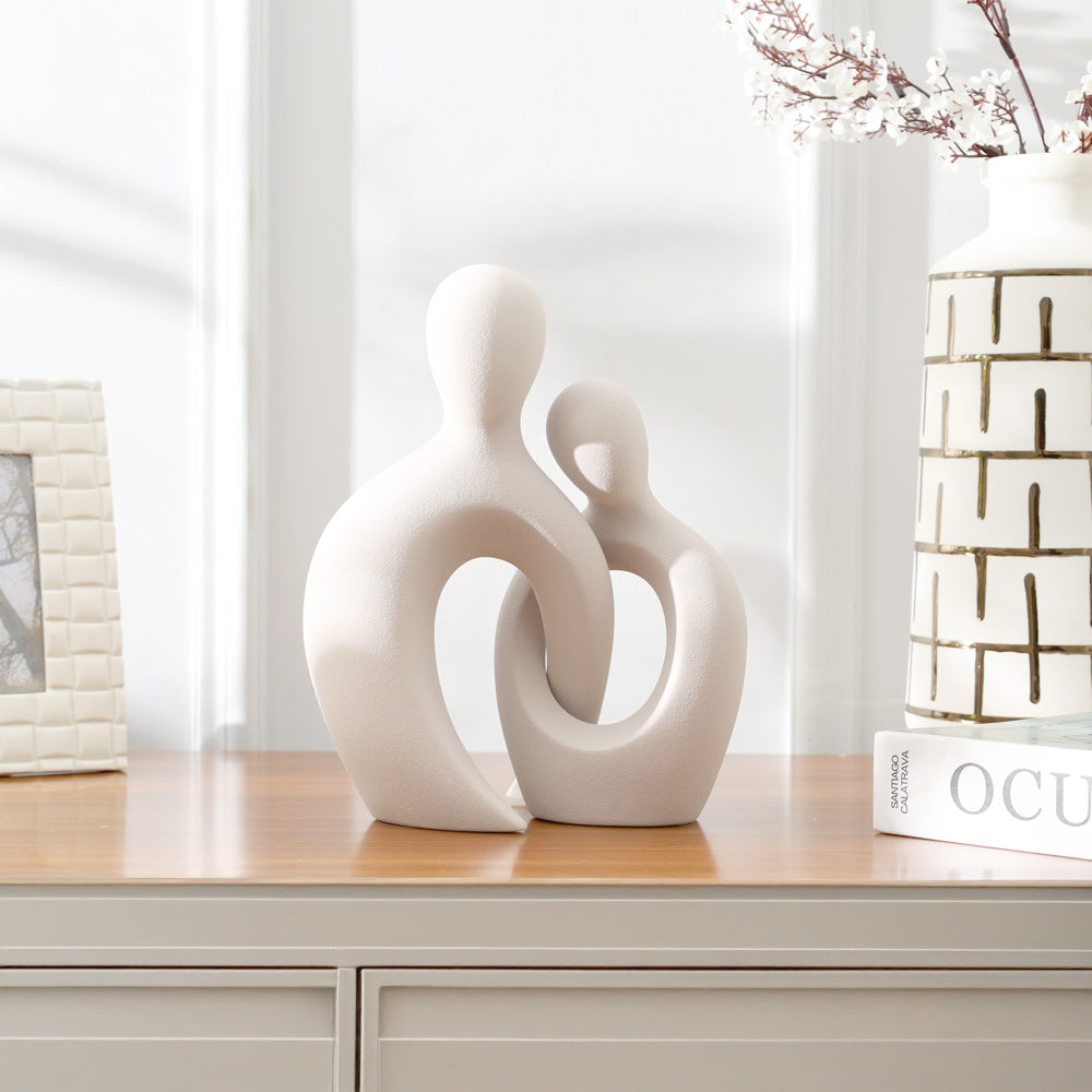 Carino Decorative Sculpture, Set of 2 - Grey