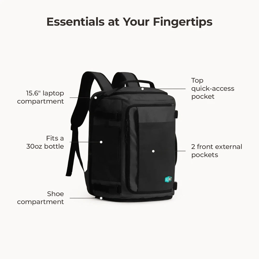 Carry-On Expandable Backpack Pro 38L - Black