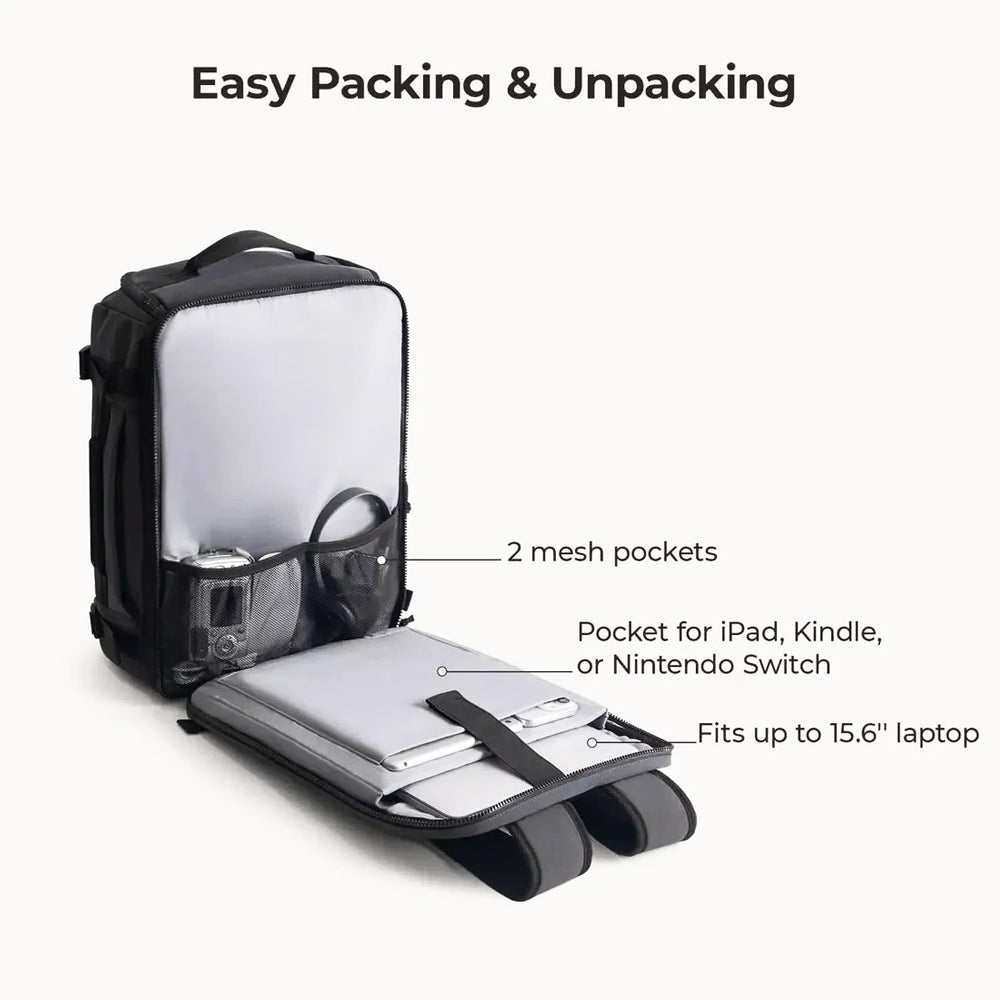 Carry-On Travel Backpack 28L - Black