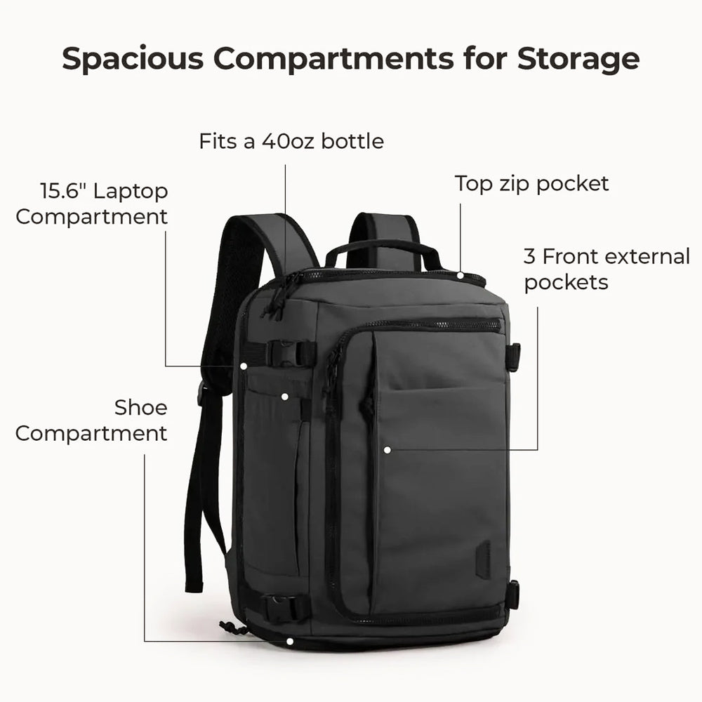 Carry-On Travel Backpack 28L - Black