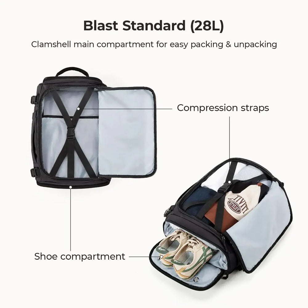 Carry-On Travel Backpack 28L - Black