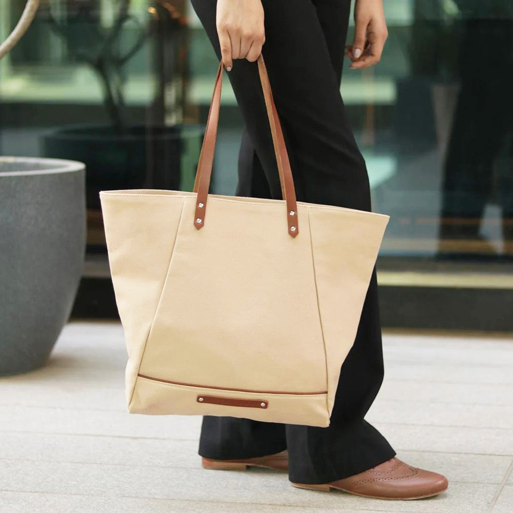 Carryall Tote Bag - Beige