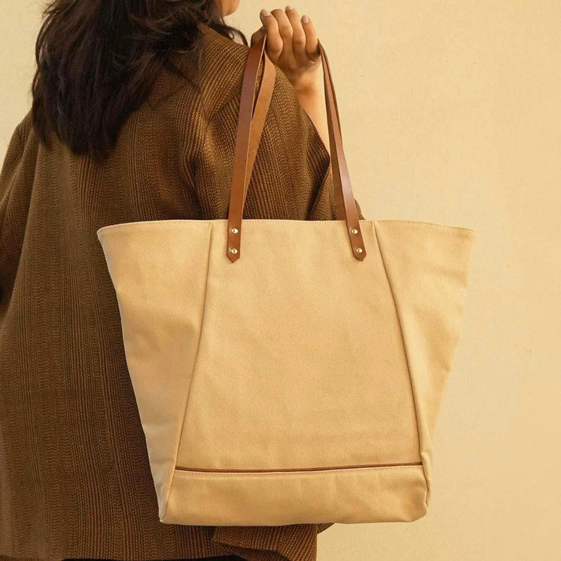 Carryall Tote Bag - Beige