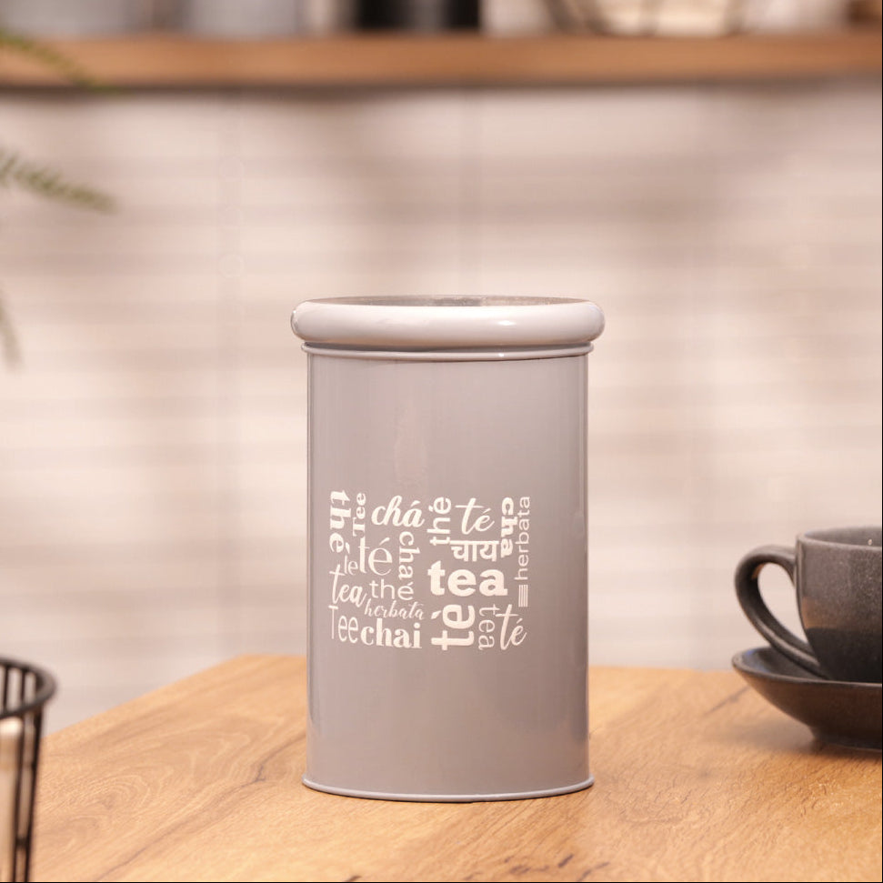 Casa Metal Tea Storage Jar - Grey