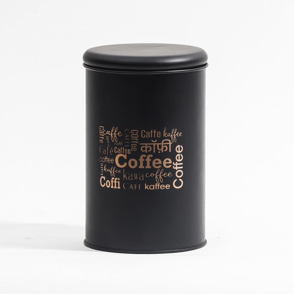 Casa Metal Coffee Storage Jar - Black