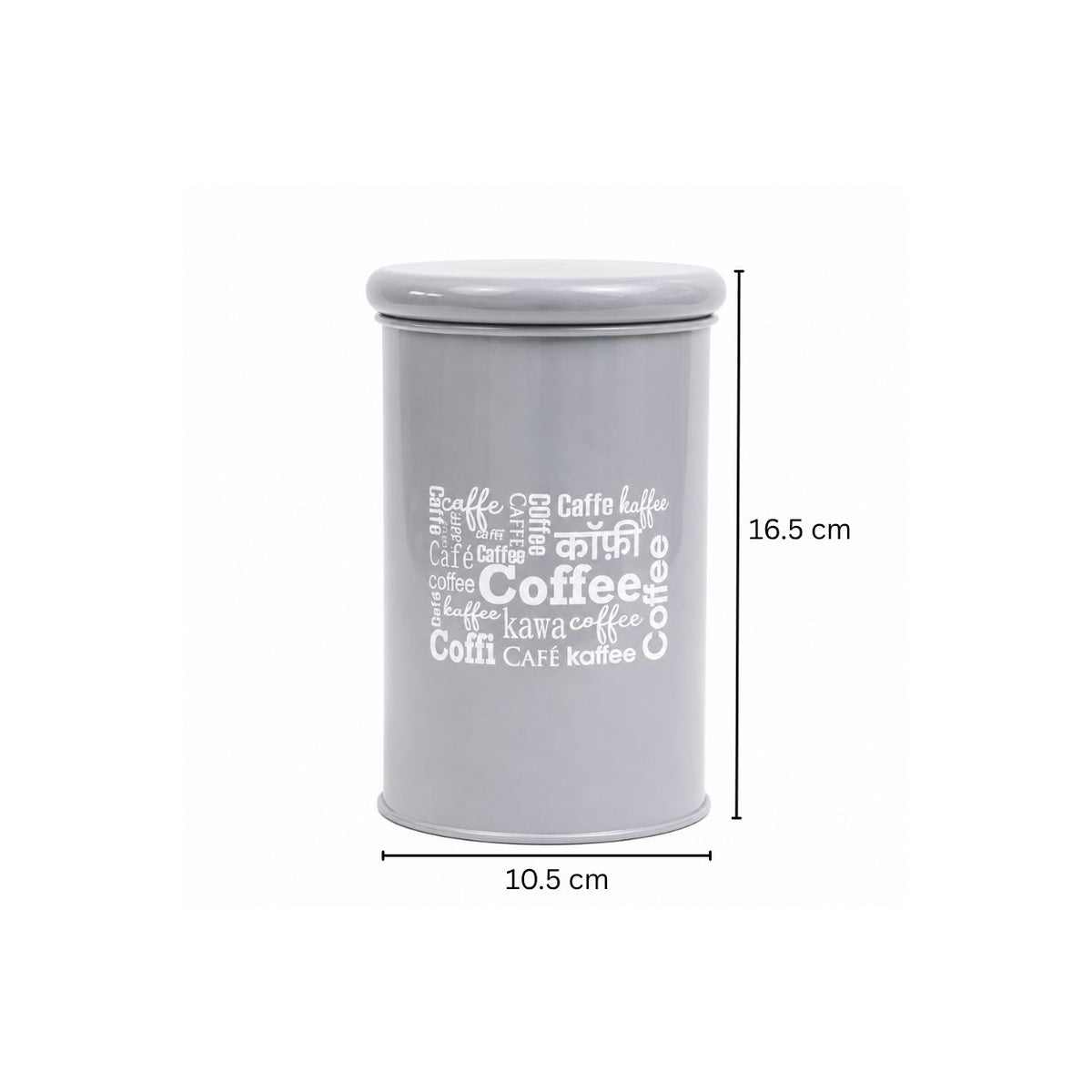 Casa Metal Coffee Storage Jar - Grey