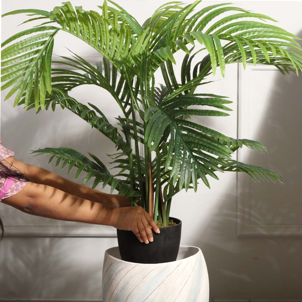 Cascade Palm Artificial Potted Plant - Tall