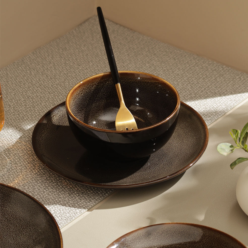 Caspian Medium Bowl - Speckled Clove