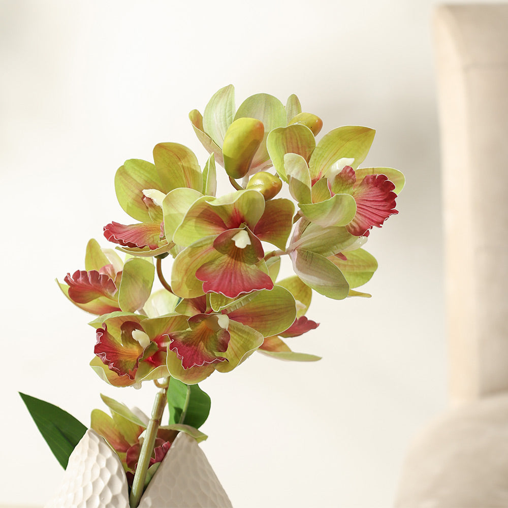 Cattleya Orchid Faux Stem - Chartreuse