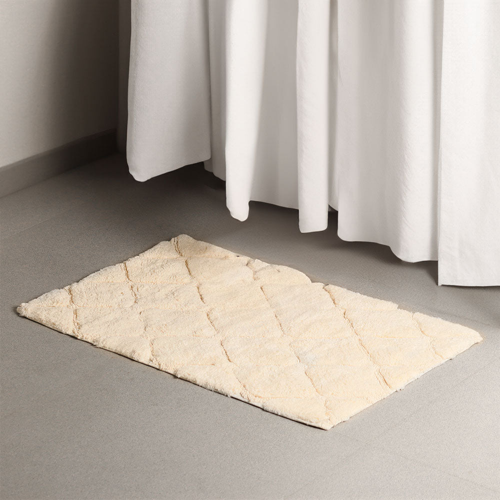 Celine Harlequin Tufted Bathmat - Beige