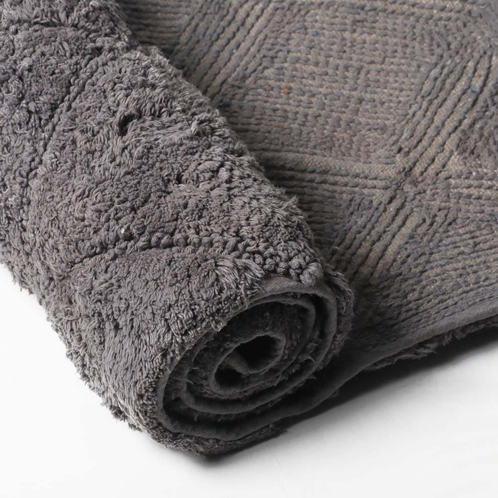 Celine Harlequin Tufted Bathmat - Grey