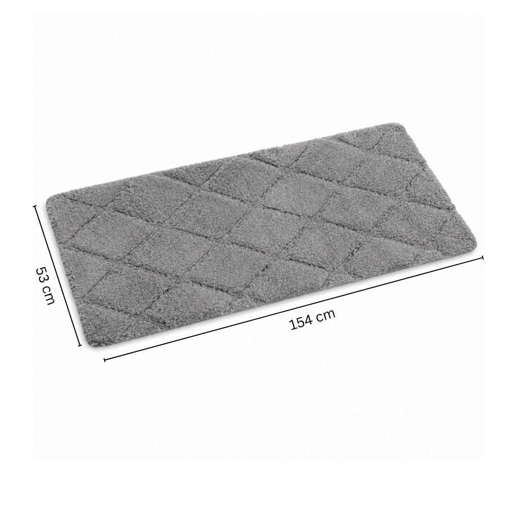 Celine Harlequin Tufted Bathmat - Grey