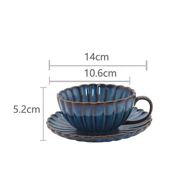 Mara Cup and Saucer Set - Teal Blue
