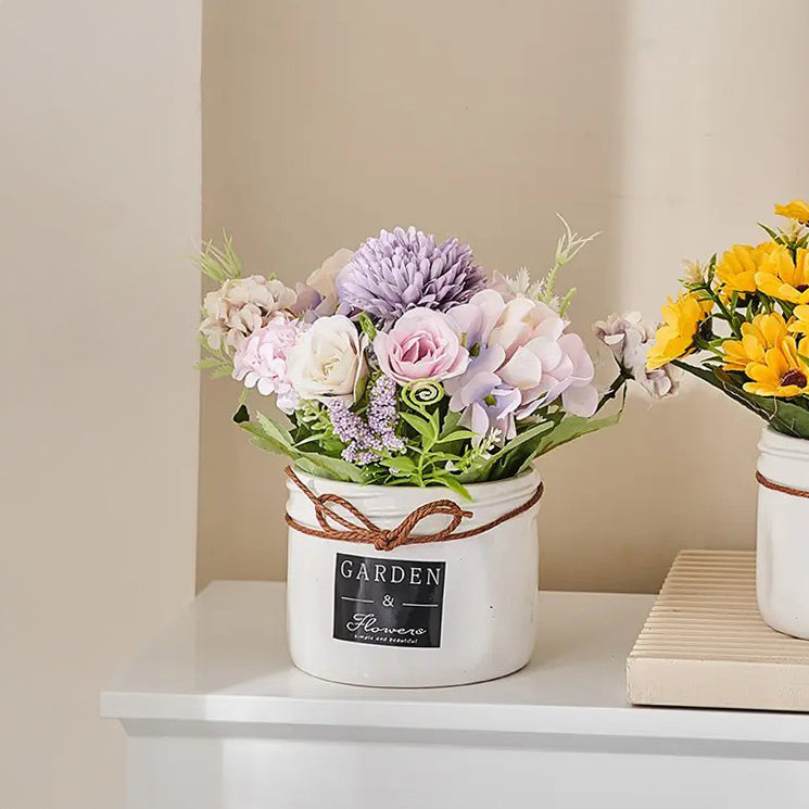 Ceramic Origami Planter Small - Purple Bunch