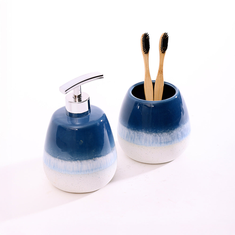 Costa 2-piece Bathroom Set - Blue White