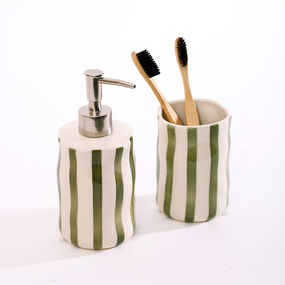 Vita 2-piece Bathroom Set - Olive Cream