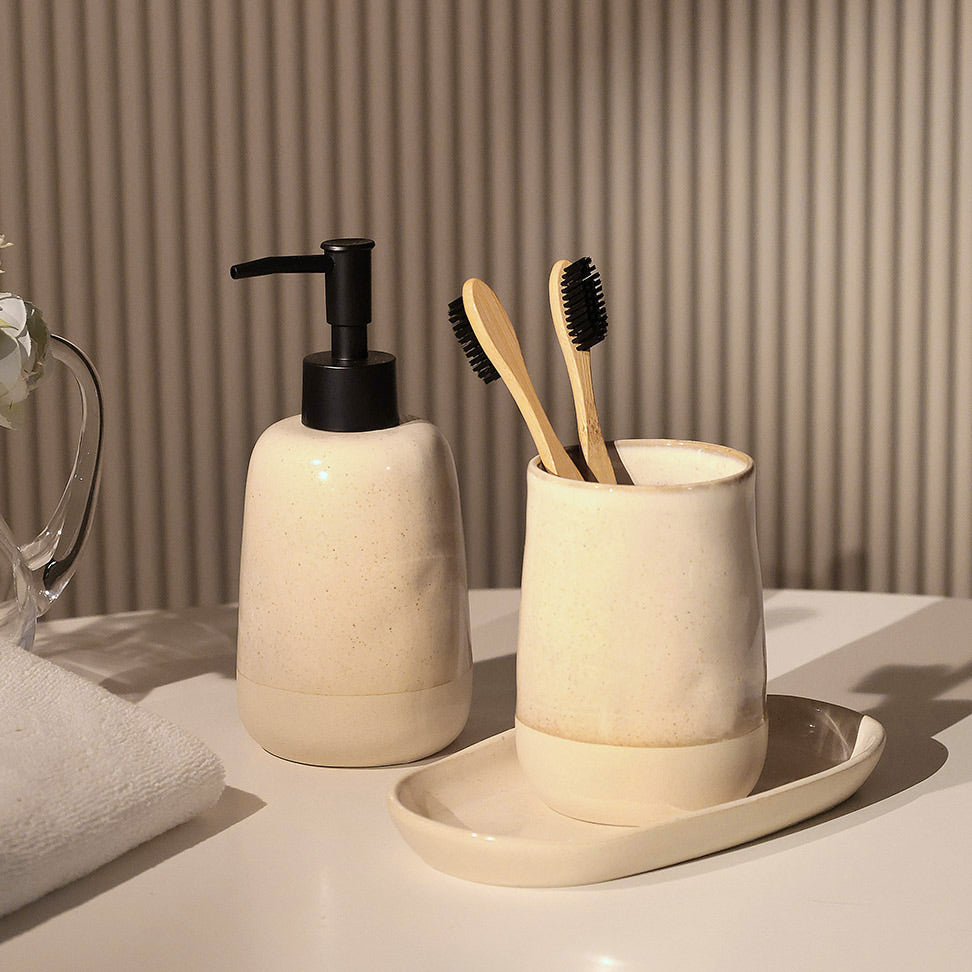 Theo 3-piece Bathroom Set - Sandy Beige