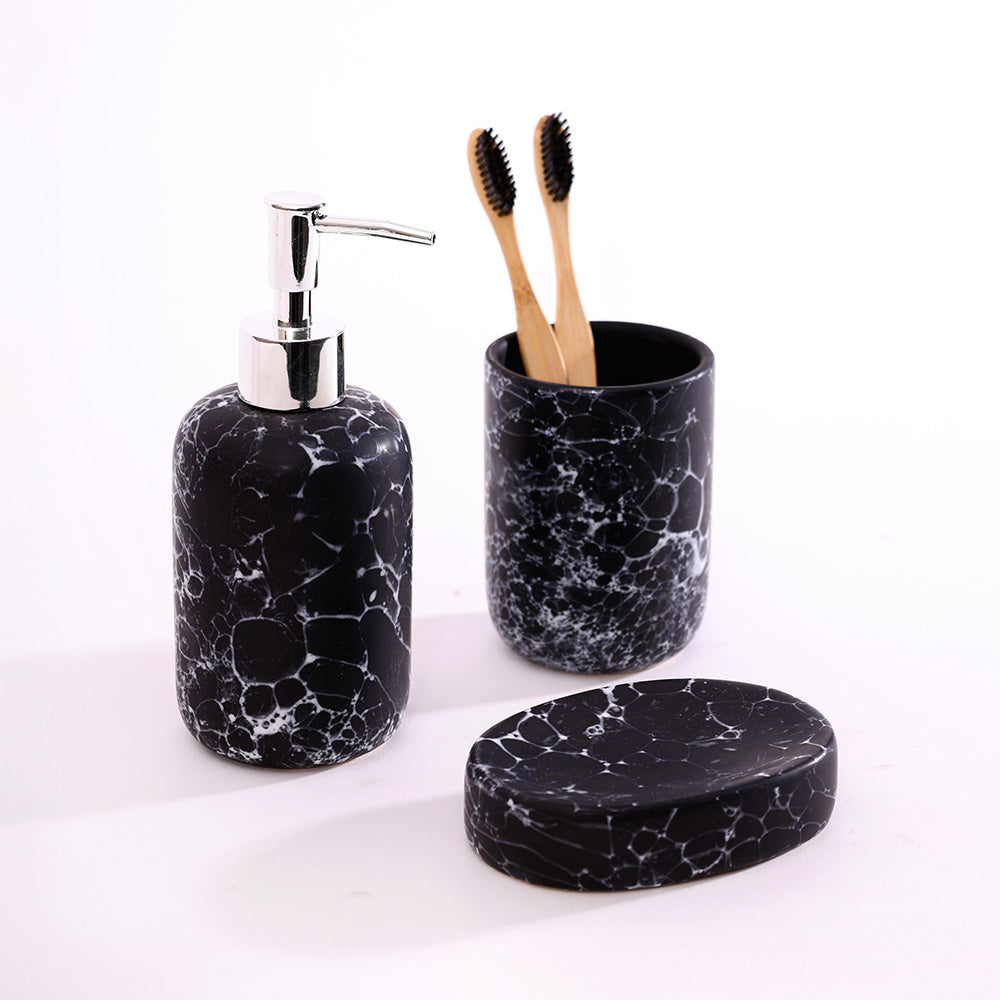 Livia 3-piece Bathroom Set - Storm Black