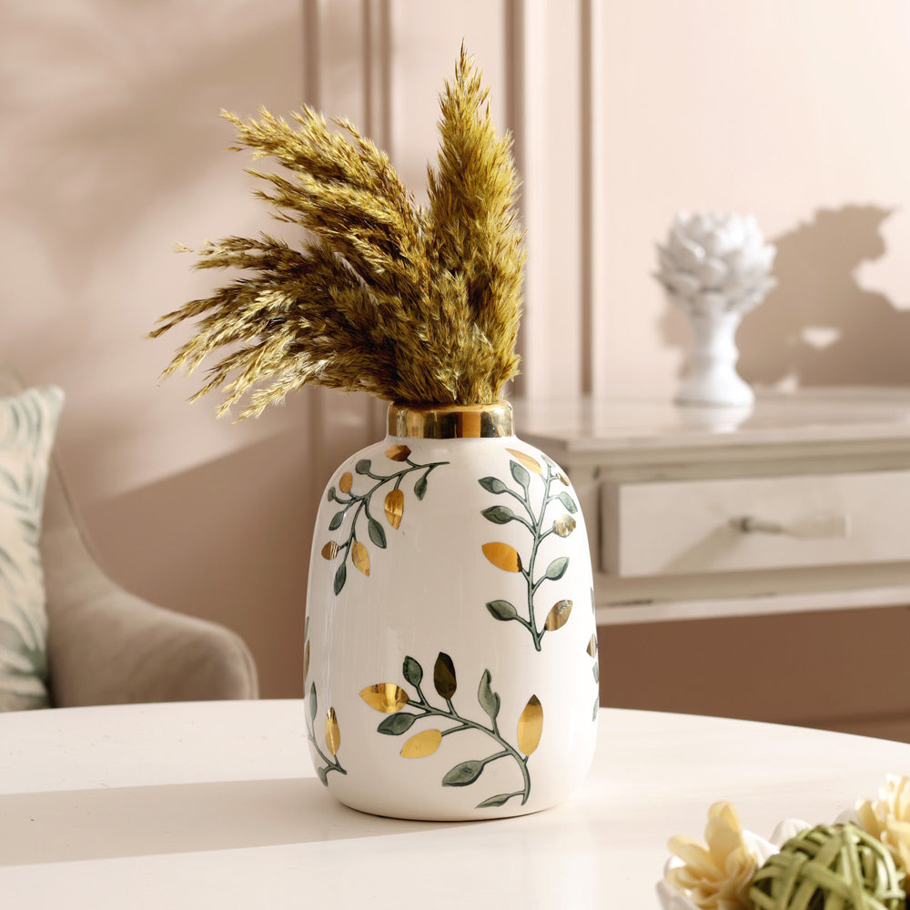 Ceramic Vase - Ash Leaves