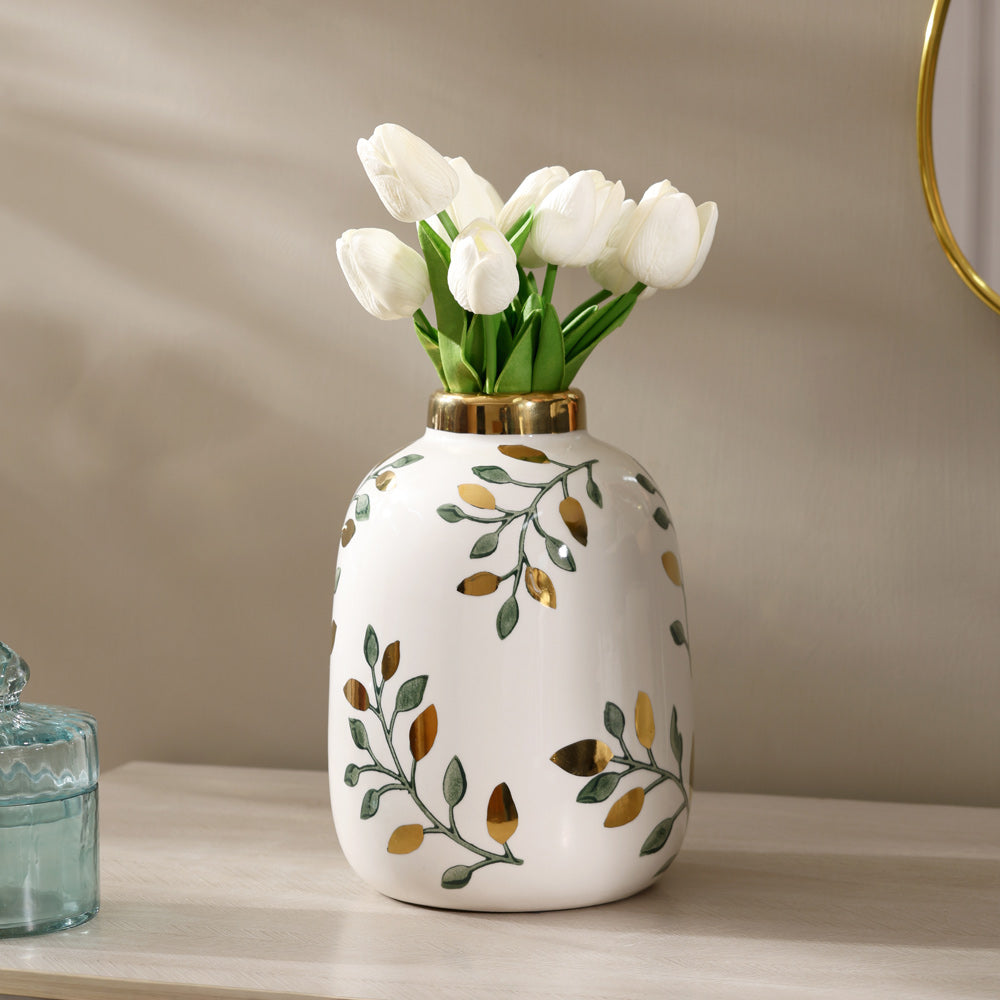 Ceramic Vase - Ash Leaves