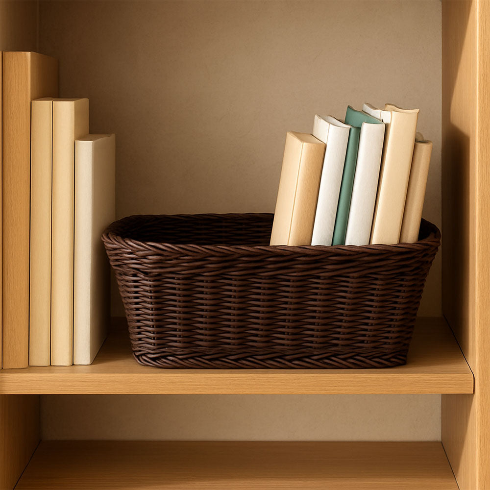 Cesta Rectangular Basket Large - Dark Brown