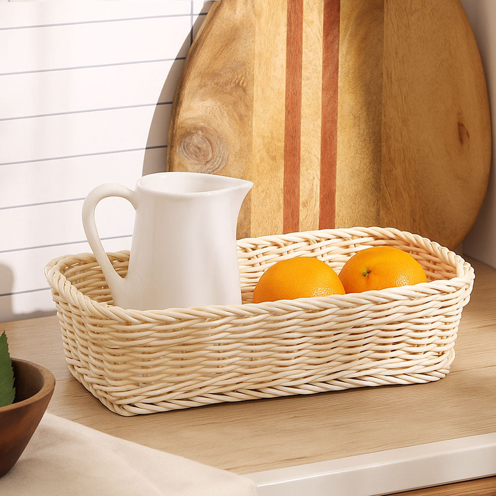 Cesta Rectangular Basket Medium - Ivory