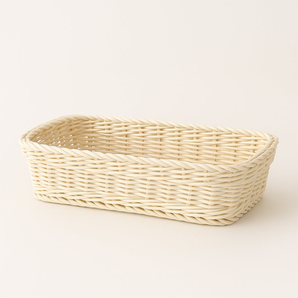 Cesta Rectangular Basket Medium - Ivory