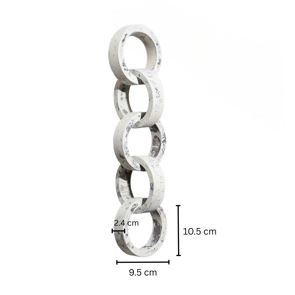 Chain Decorative Sculpture - Textured Grey