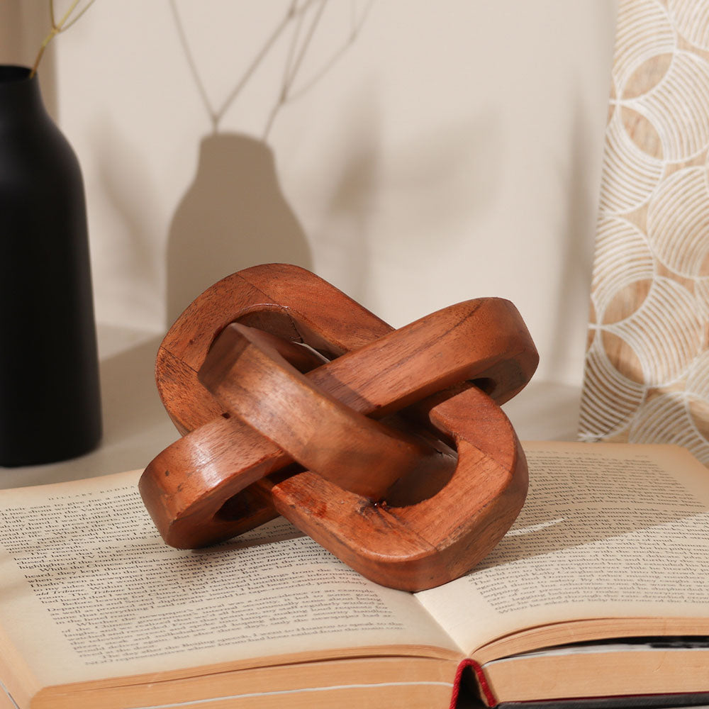 Chainlink Wooden Decorative Accent Small