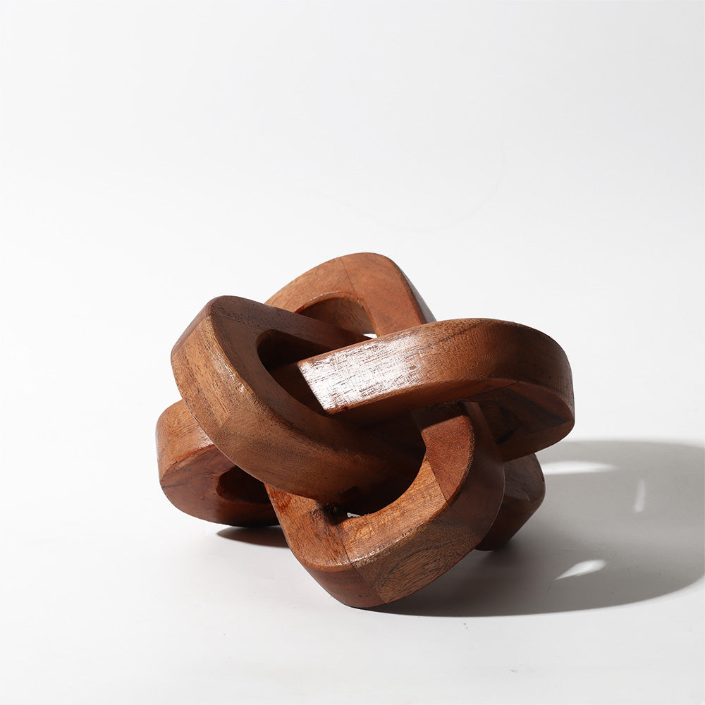 Chainlink Wooden Decorative Accent Small