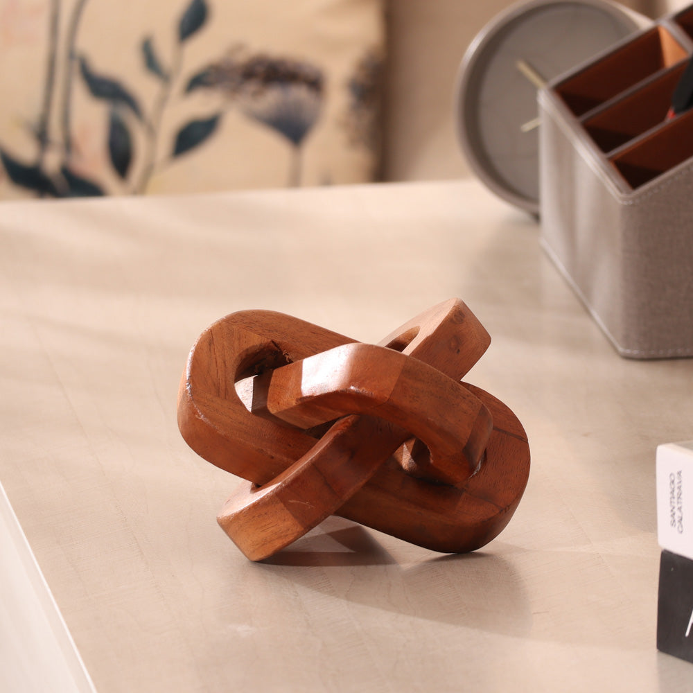 Chainlink Wooden Decorative Accent Small