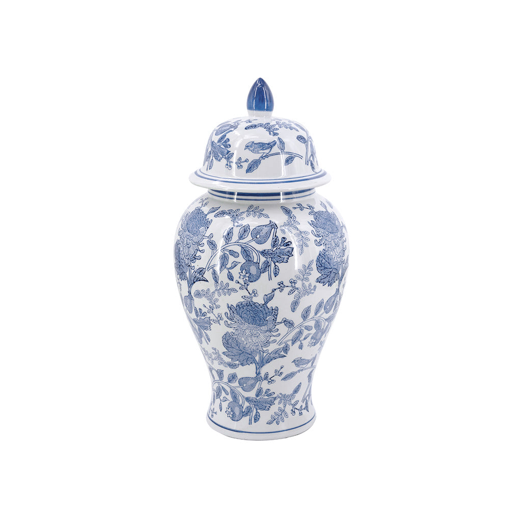 Chantilly Ginger Jar With Lid XL - Blue Flowers