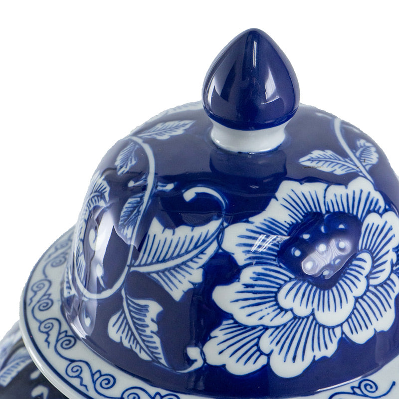 Chantilly Ginger Jar With Lid XL - Midnight Camellia