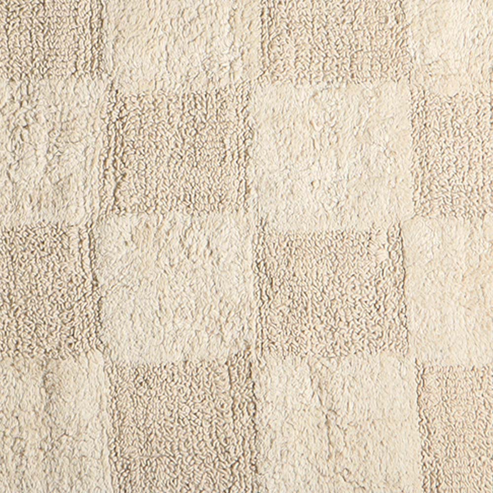 Checkered Reversible Tufted Bathmat - Taupe