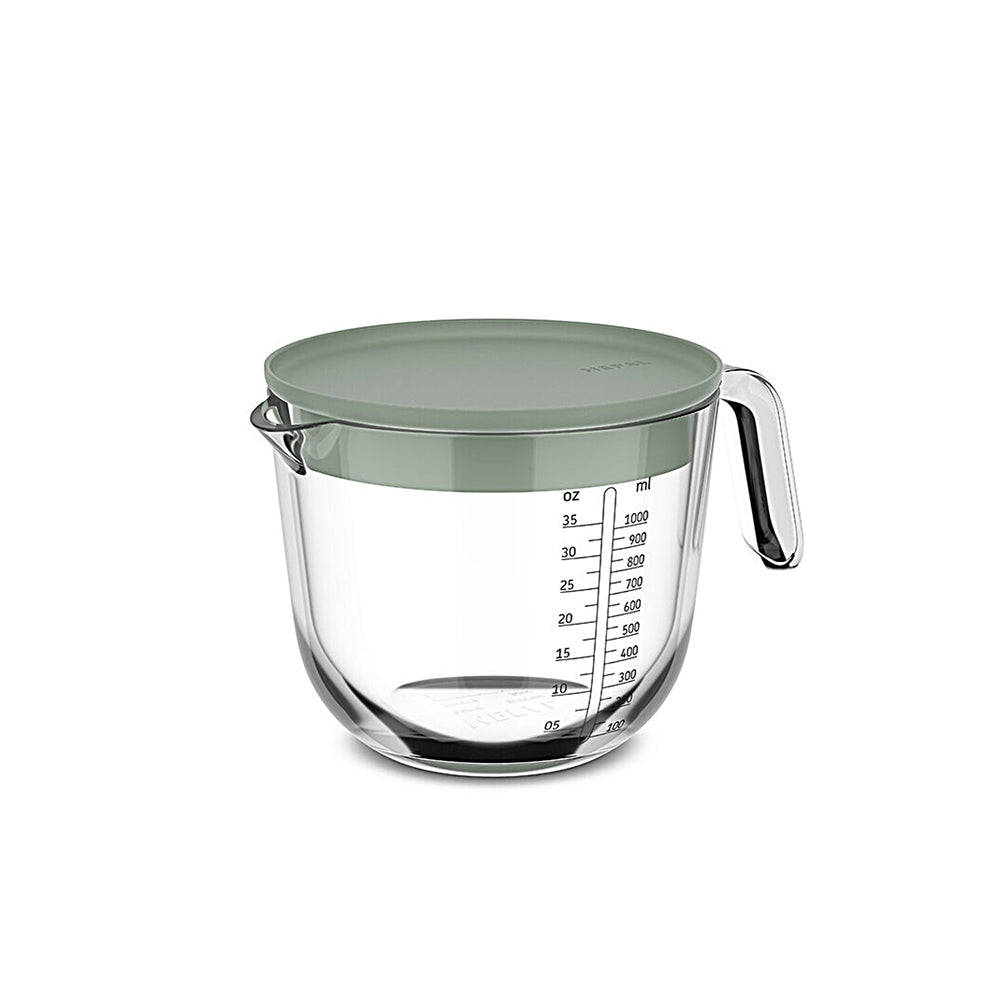 Chef It Glass Measuring Jug with Lid 1000ml - Nordic Sage