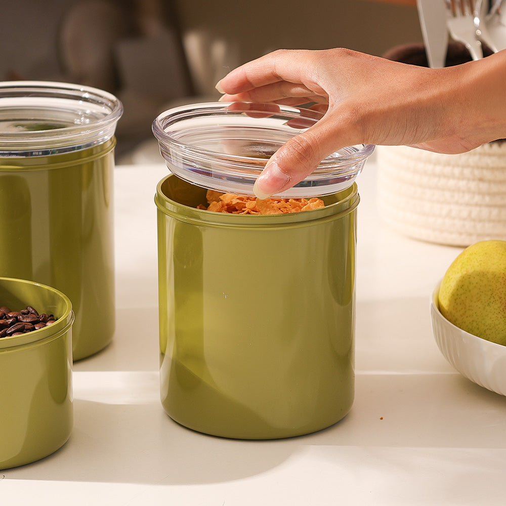 ChefLine Storage Jars, Set of 3 - Green