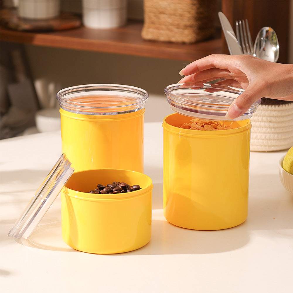 ChefLine Storage Jars, Set of 3 - Yellow