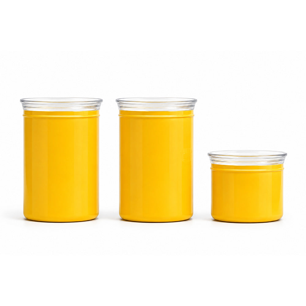 ChefLine Storage Jars, Set of 3 - Yellow