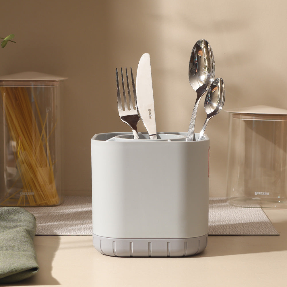 ChefLine Cutlery Holder with Drainer - Grey