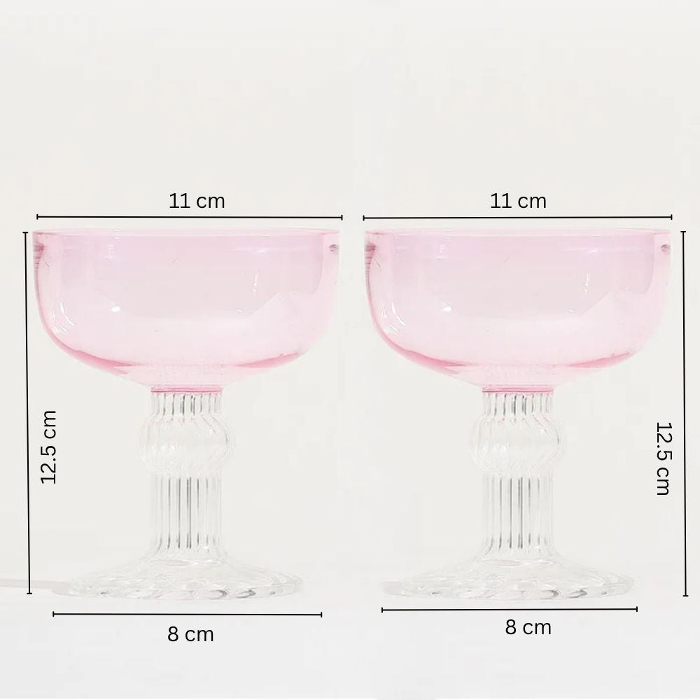 Cheri Dessert Cups, Set of 2 - Pink