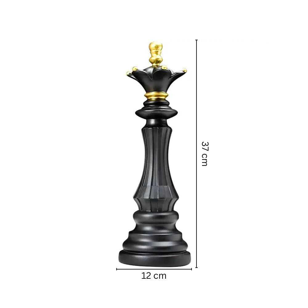 Chess Queen Decorative Sculpture Large - Black