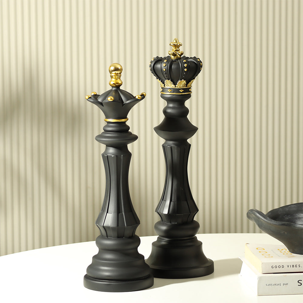Chess Queen Decorative Sculpture Large - Black