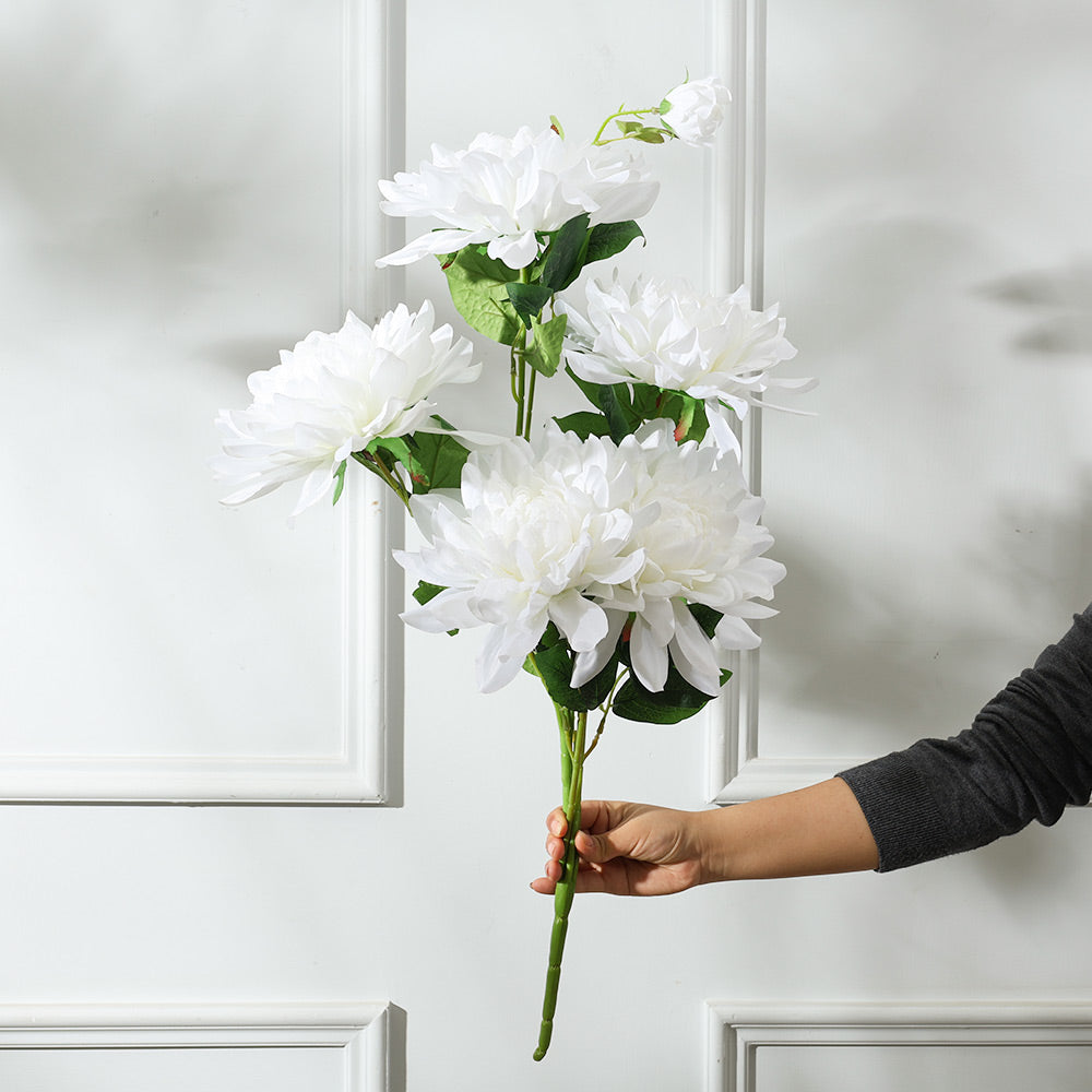 Chrysanthemums Faux Stem - White