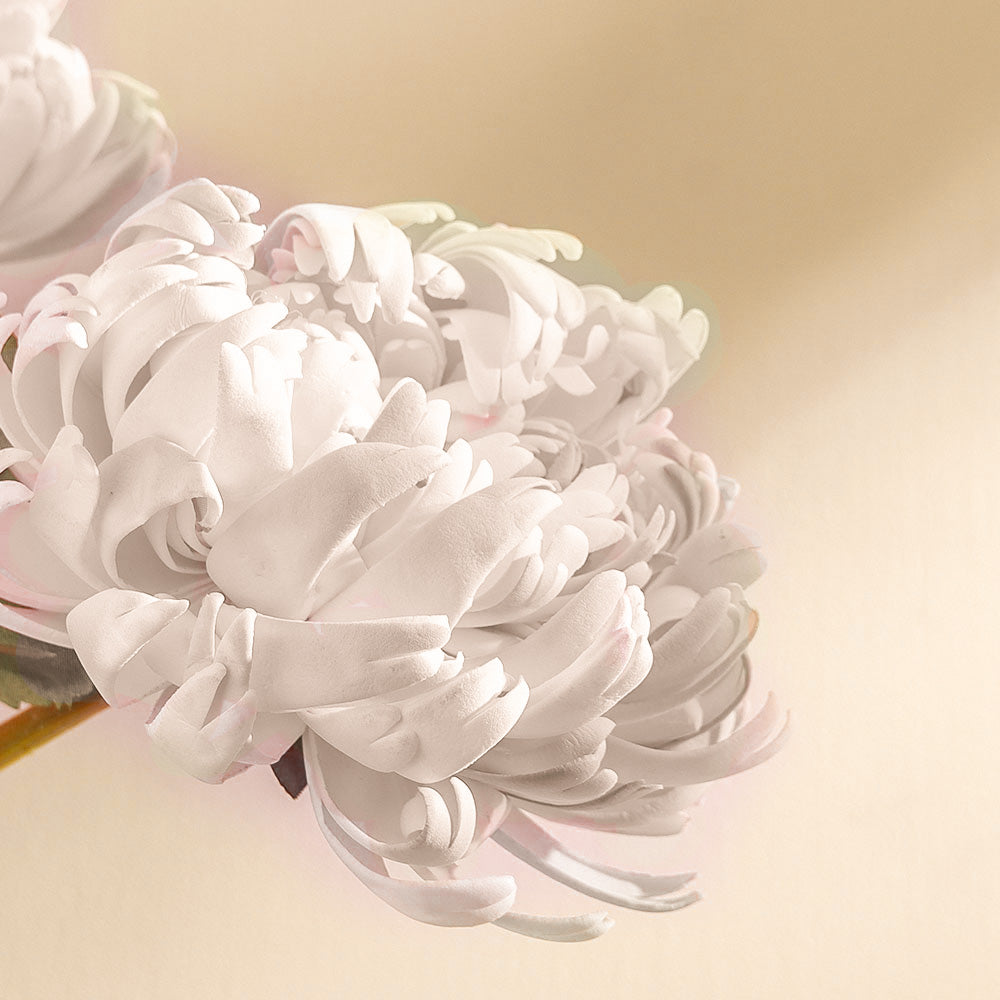Chrysanthemums Faux Bunch - Ivory