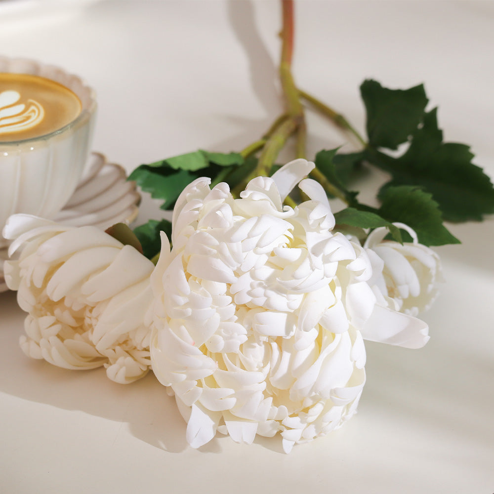 Chrysanthemums Faux Bunch - Ivory