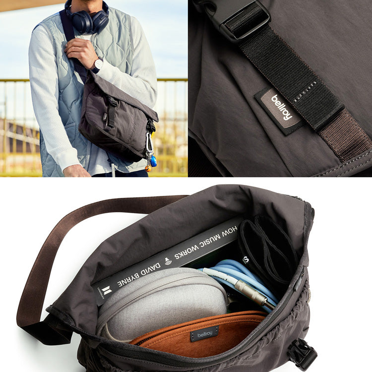 Cinch Mini Messenger Bag - Charcoal