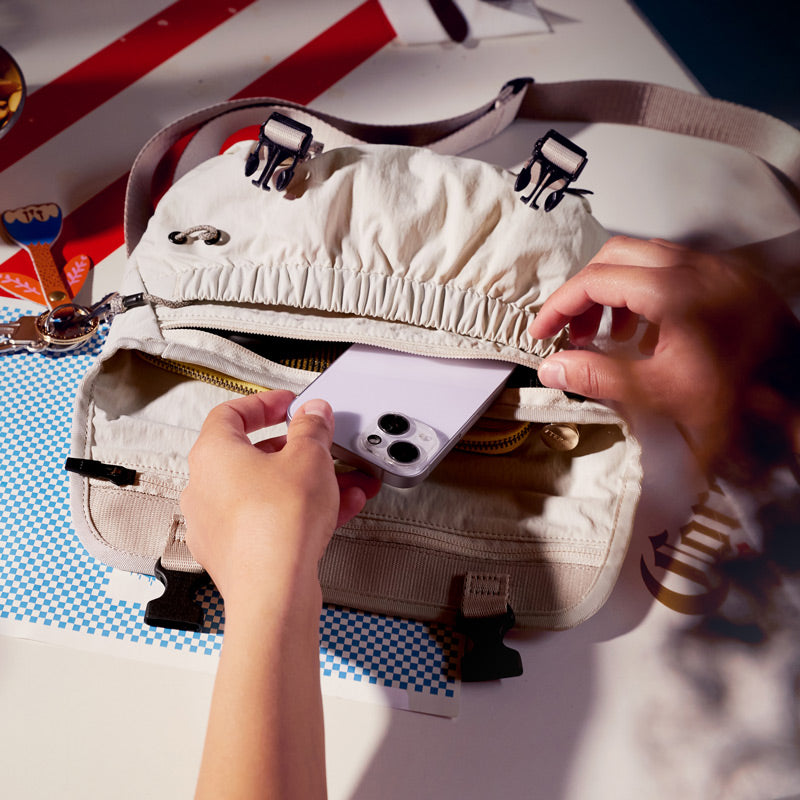 Cinch Mini Messenger Bag - Oat Beige