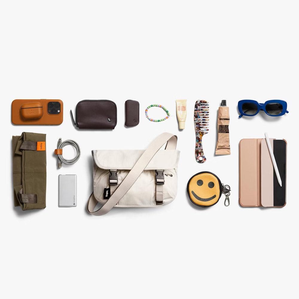 Cinch Mini Messenger Bag - Oat Beige