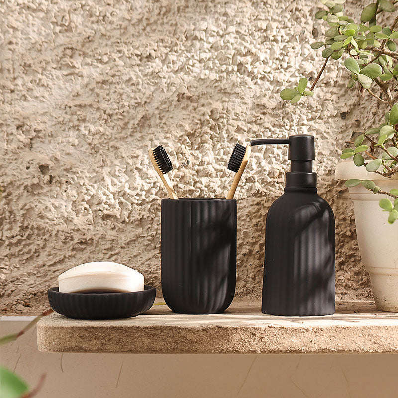 Cipher 3-piece Bathroom Set - Black