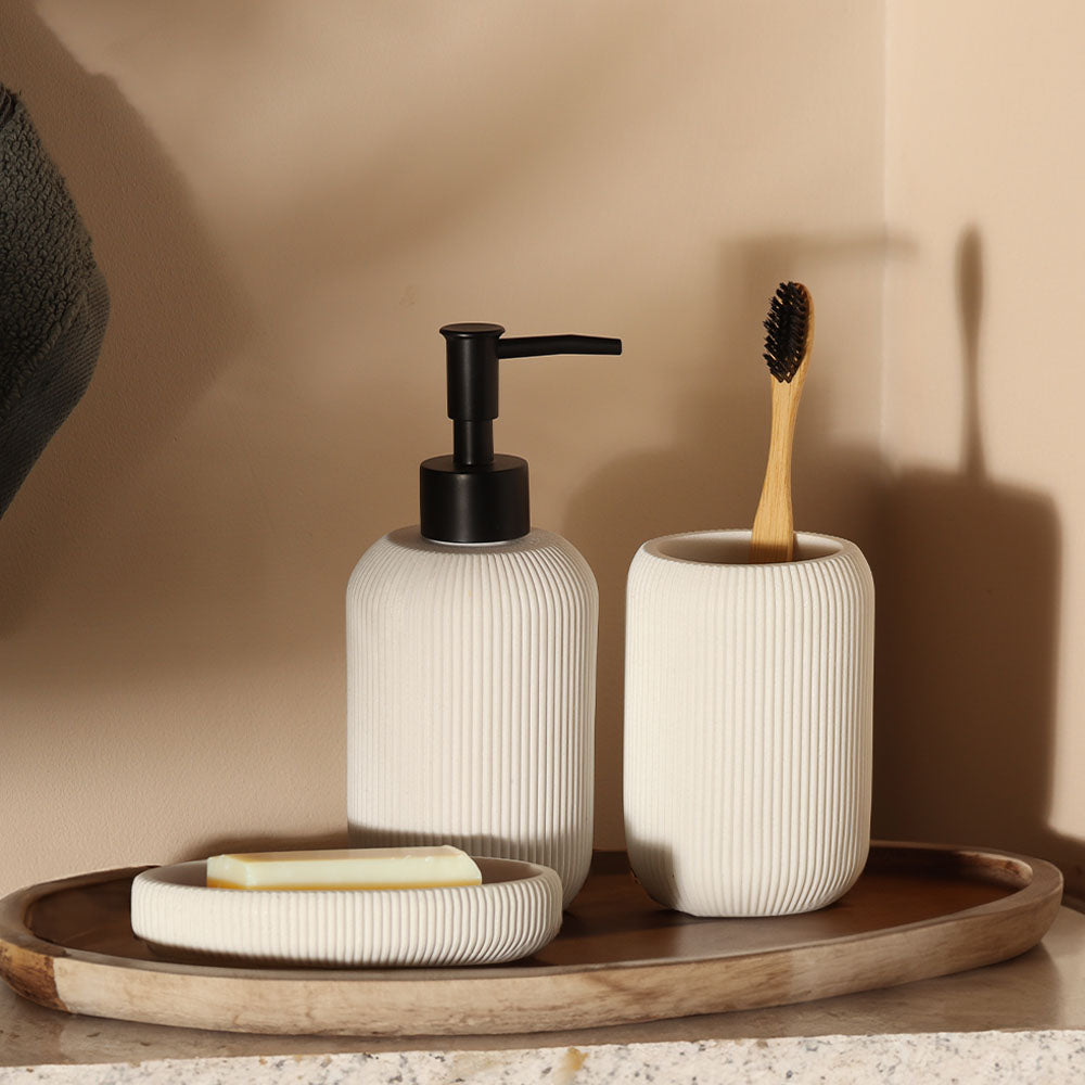 Ciro 3-Piece Bathroom Set - White